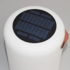 Lámpara de mesa solar LED Orno blanco cálido y RGB