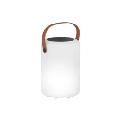 Lámpara de mesa solar LED Orno blanco cálido y RGB