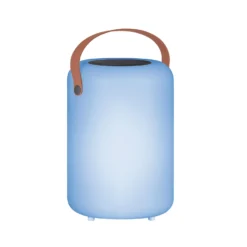 Lámpara de mesa solar LED Orno blanco cálido y RGB