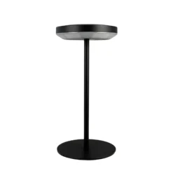 Lámpara de mesa solar LED Otera de Dyberg Larsen, negra, 25 cm, IP44