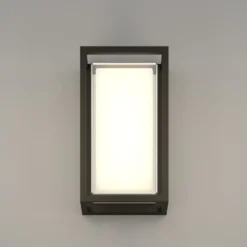 Lámpara de pared exterior con sensor LED EGLO GENOVESE, negra, 24 cm, IP65, CCT