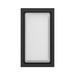 Lámpara de pared exterior con sensor LED EGLO GENOVESE, negra, 24 cm, IP65, CCT