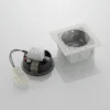 Lámpara de pared LED empotrable Pordis, IP65, redonda