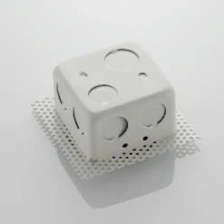 Lámpara de pared LED empotrable Pordis, IP65, redonda