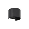 Lámpara de pared LED para exteriores Nivar de Lindby, redonda, negra, IP54