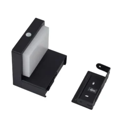 Lámpara de pared solar LED Eleazar de Lindby, negra, con sensor, atenuable