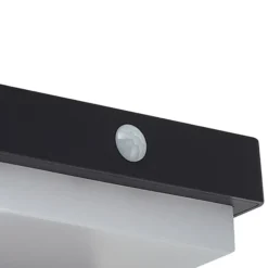 Lámpara de pared solar LED Eleazar de Lindby, negra, con sensor, atenuable