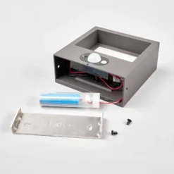 Lámpara de pared solar LED Mahra de Lucande, antracita, metal, sensor