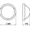 Lámpara de pared/techo exterior 297, negro, E27
