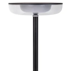 Lámpara de patio recargable LED Pasi negro altura 26cm tacto metal
