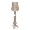 Lámpara de pie LED exterior Kartell Kabuki, gris paloma, IP44, atenuable