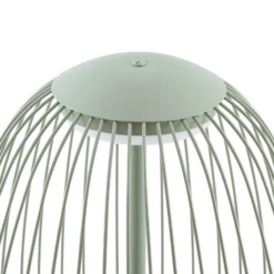 Lámpara de pie LED exterior Lucande Richi, verde, altura 90 cm, IP44