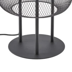 Lámpara de pie LED exterior Lucande Korvyn, negra, 80 cm, IP44