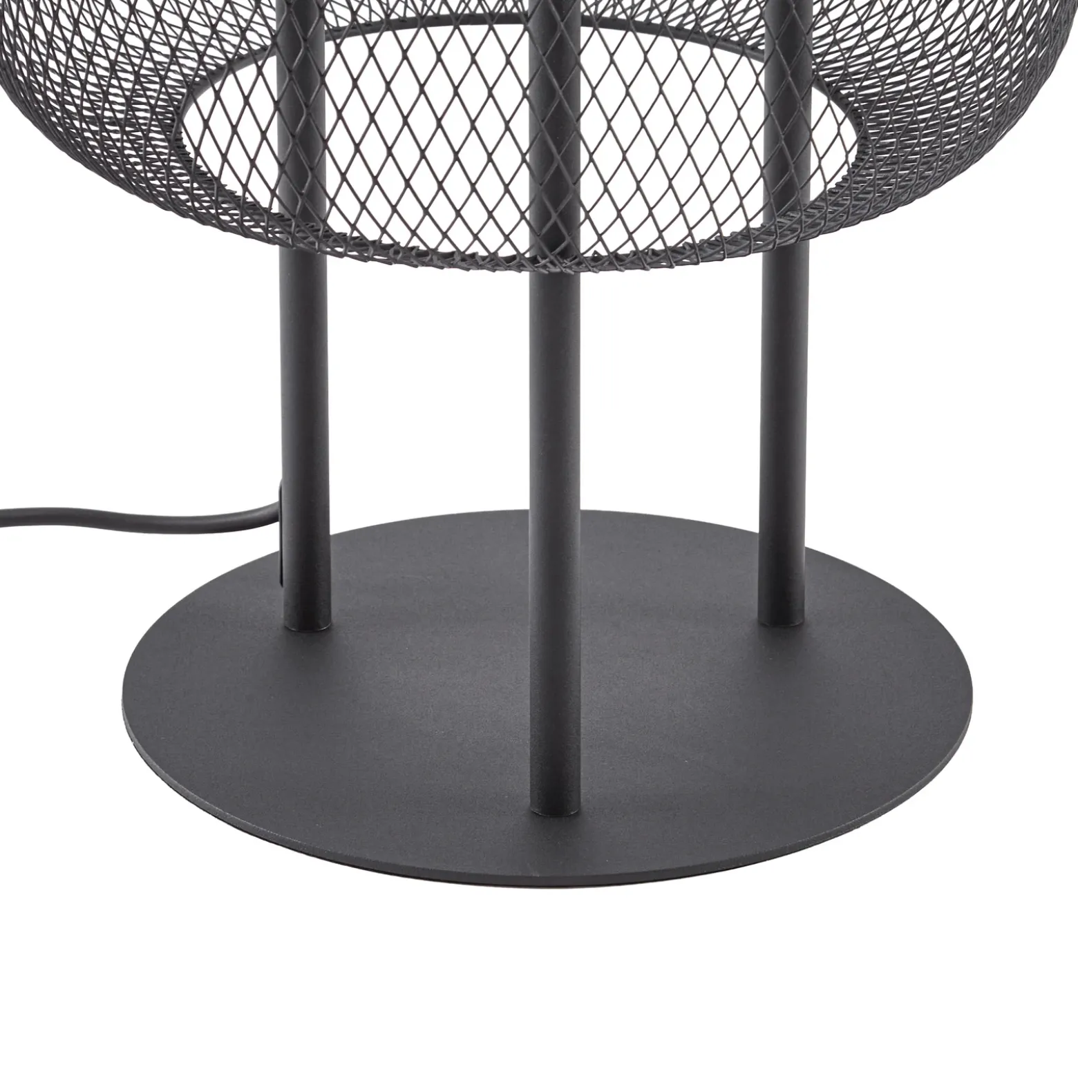 Lámpara de pie LED exterior Lucande Korvyn, negra, 80 cm, IP44