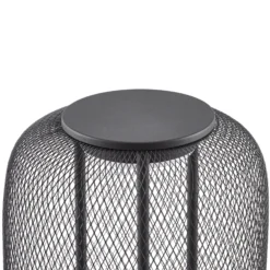 Lámpara de pie LED exterior Lucande Korvyn, negra, 80 cm, IP44