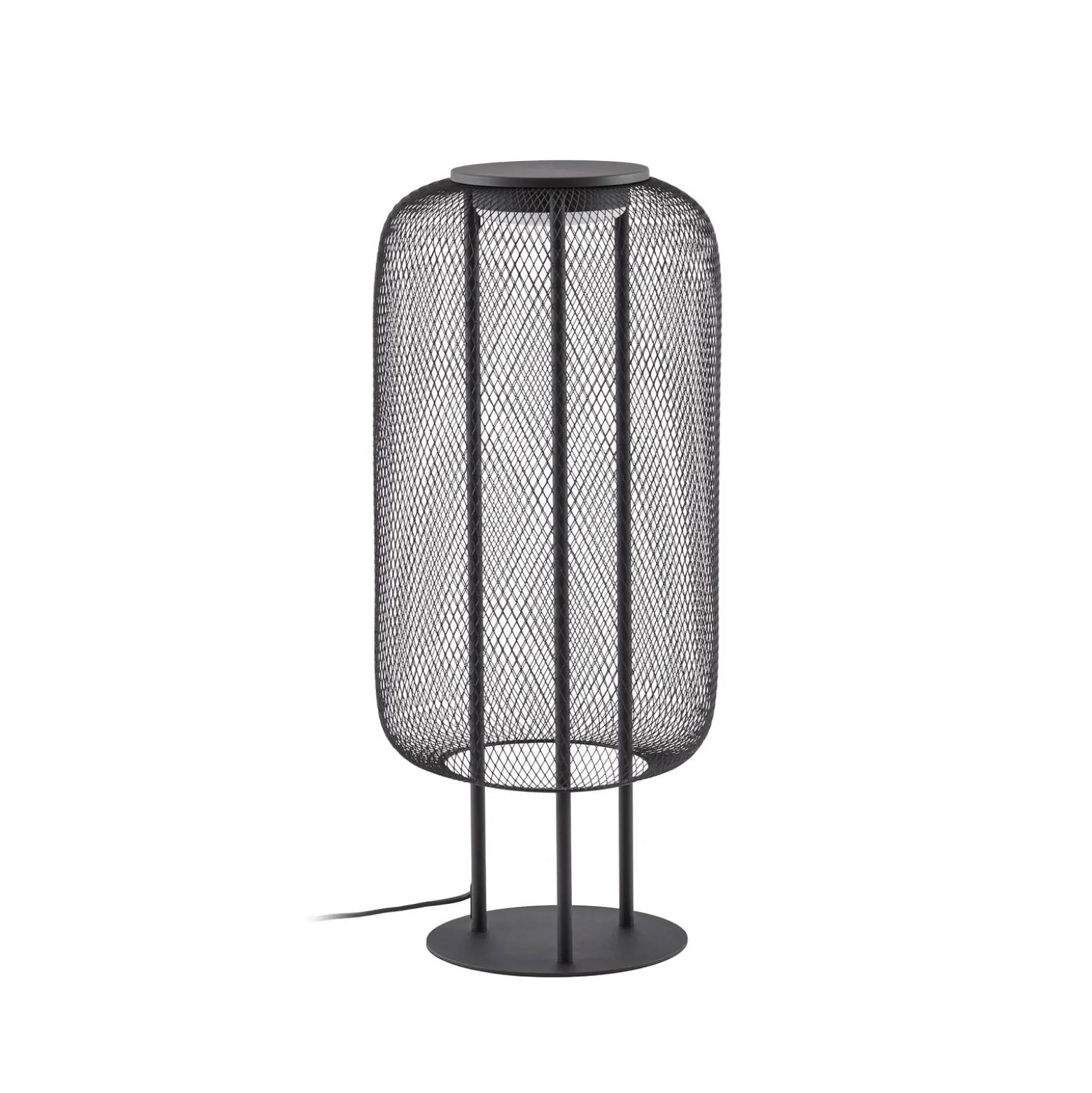 Lámpara de pie LED exterior Lucande Korvyn, negra, 80 cm, IP44