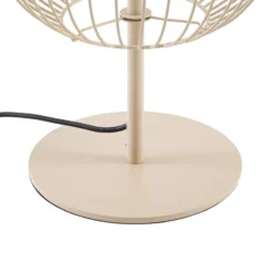 Lámpara de pie LED exterior Lucande Richi, color beige, altura 90 cm, IP44