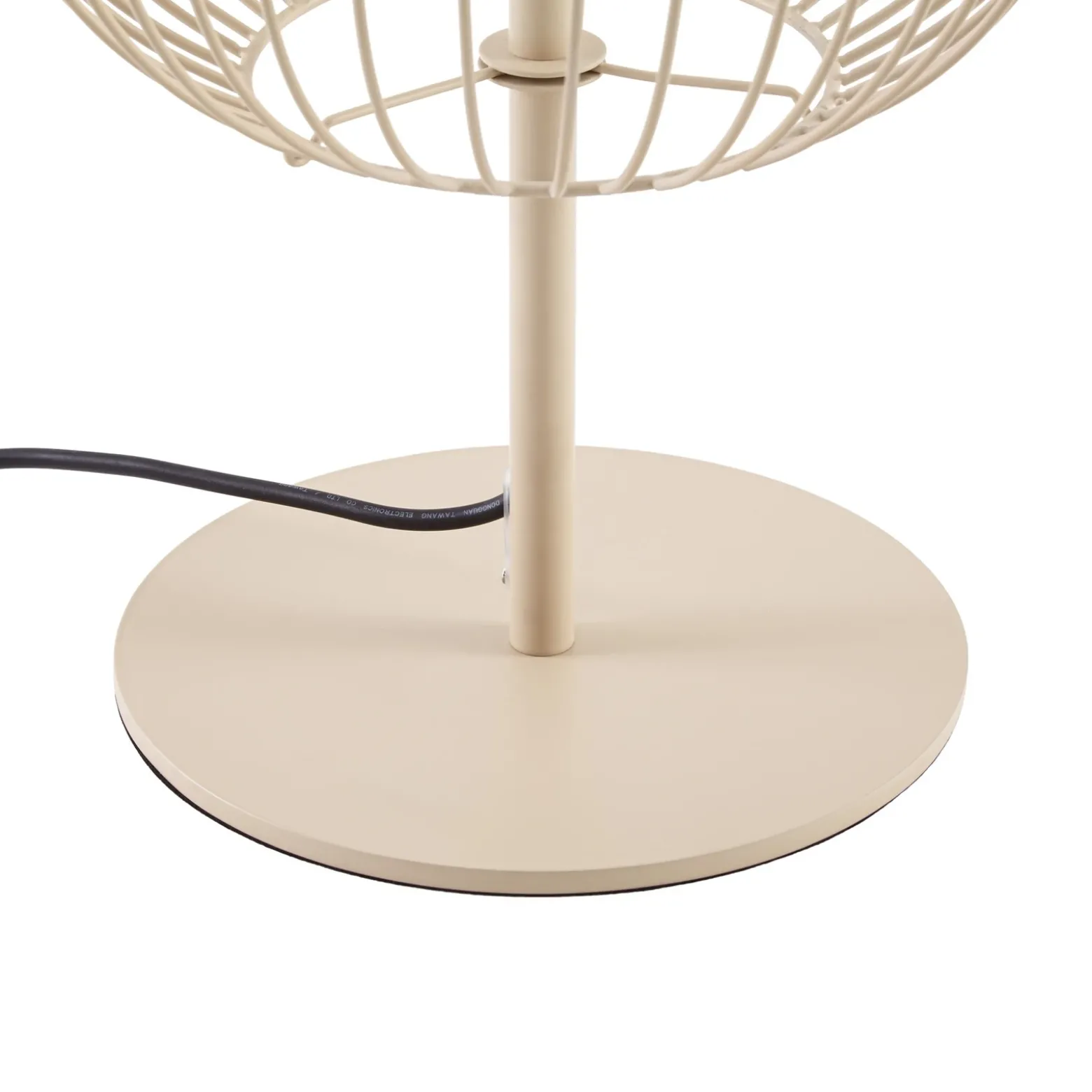 Lámpara de pie LED exterior Lucande Richi, color beige, altura 90 cm, IP44