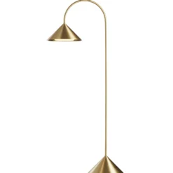 Lámpara de pie LED FRANDSEN Grasp, color latón, altura 72 cm