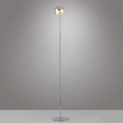 Lámpara de pie LED recargable Bellis cromada de Schöner Wohnen, IP54, 3000 K