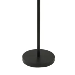 Lámpara de pie LED recargable Isason de Lindby, negra, aluminio, Ø 11 cm