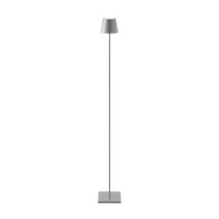 Lámpara de pie LED recargable Nuindie IP54 120 cm redonda USB-C grafito
