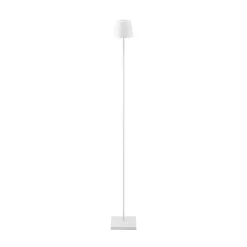 Lámpara de pie LED recargable Nuindie IP54 120 cm redonda USB-C blanco