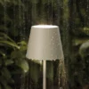Lámpara de pie LED recargable Nuindie IP54 120 cm redonda USB-C dune beige