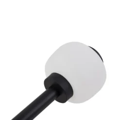 Lámpara de pie Orfeas de Lindby, blanco/negro, aluminio, Ø 24 cm