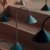 Lámpara de pie recargable LED FRANDSEN Grasp, color petróleo, 72 cm, metal