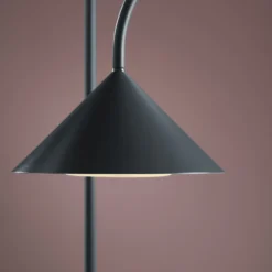 Lámpara de pie recargable LED FRANDSEN Grasp, color petróleo, 72 cm, metal
