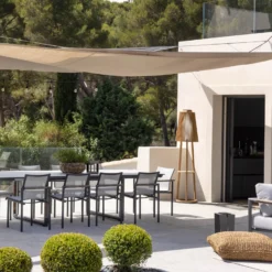 Lámpara de pie solar con sensor Tecka, teca