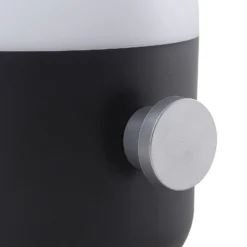 Lámpara de sobremesa recargable Lindby LED para exteriores Isaline, negra,