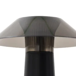 Lámpara de sobremesa recargable LED Lindby Gomba, negra, atenuable