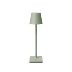 Lámpara de sobremesa recargable LED de bolsillo Nuindie, verde salvia, IP54,