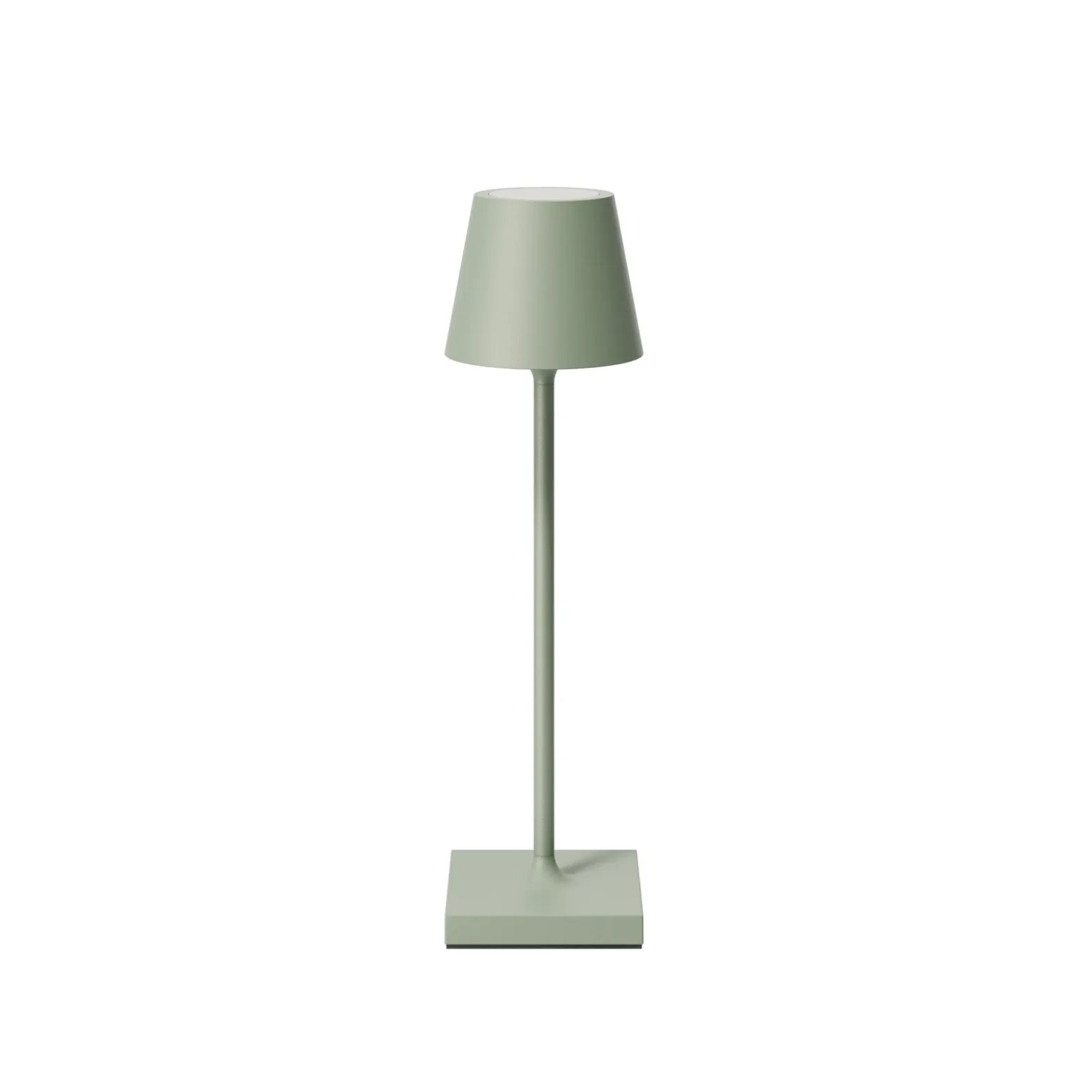 Lámpara de sobremesa recargable LED de bolsillo Nuindie, verde salvia, IP54,