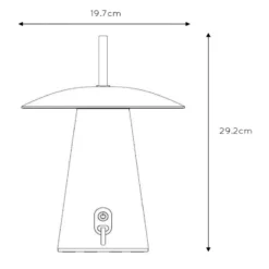 Lámpara de sobremesa recargable La Donna LED, blanca, aluminio, atenuable