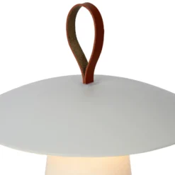 Lámpara de sobremesa recargable La Donna LED, blanca, aluminio, atenuable