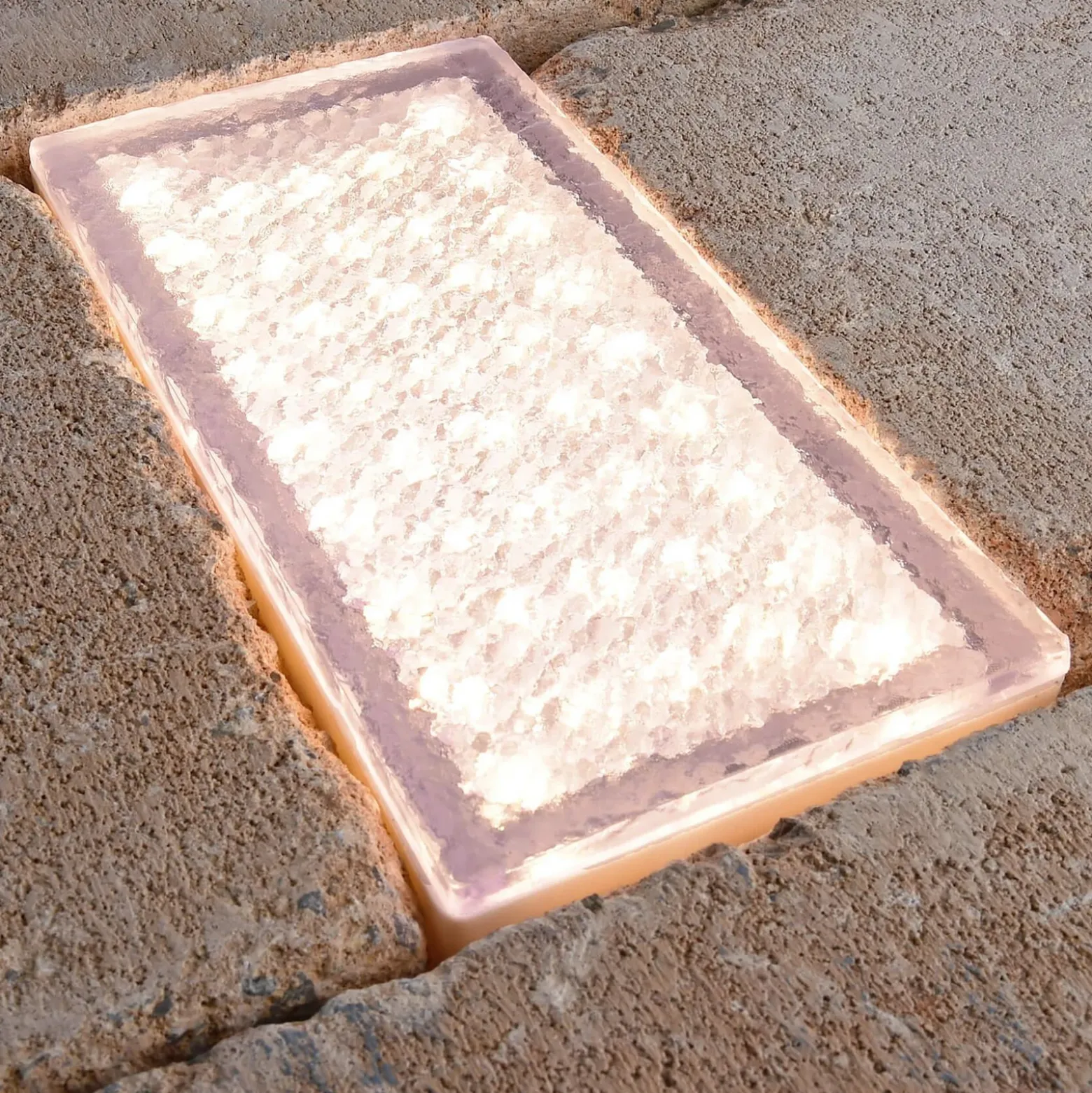 Lámpara de suelo empotrable LED Tabit, 10 x 20 cm, transitable