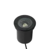 Lámpara de suelo empotrable Lindby Cliff, Ø 13 cm, redonda, negra