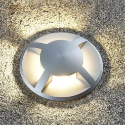 Lámpara de suelo empotrable Milara de Lucande, 4 salidas de luz, GU10