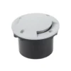 Lámpara de suelo LED empotrable Lindby Nandita, Ø 10 cm, plata, IP65
