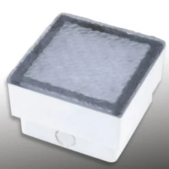 Lámpara de suelo LED empotrable adoquín Akiaki, 10 cm, transitable