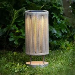 Lámpara de suelo solar LED Rop&Strip Altura 58 cm, 3.000 K, 500 lm