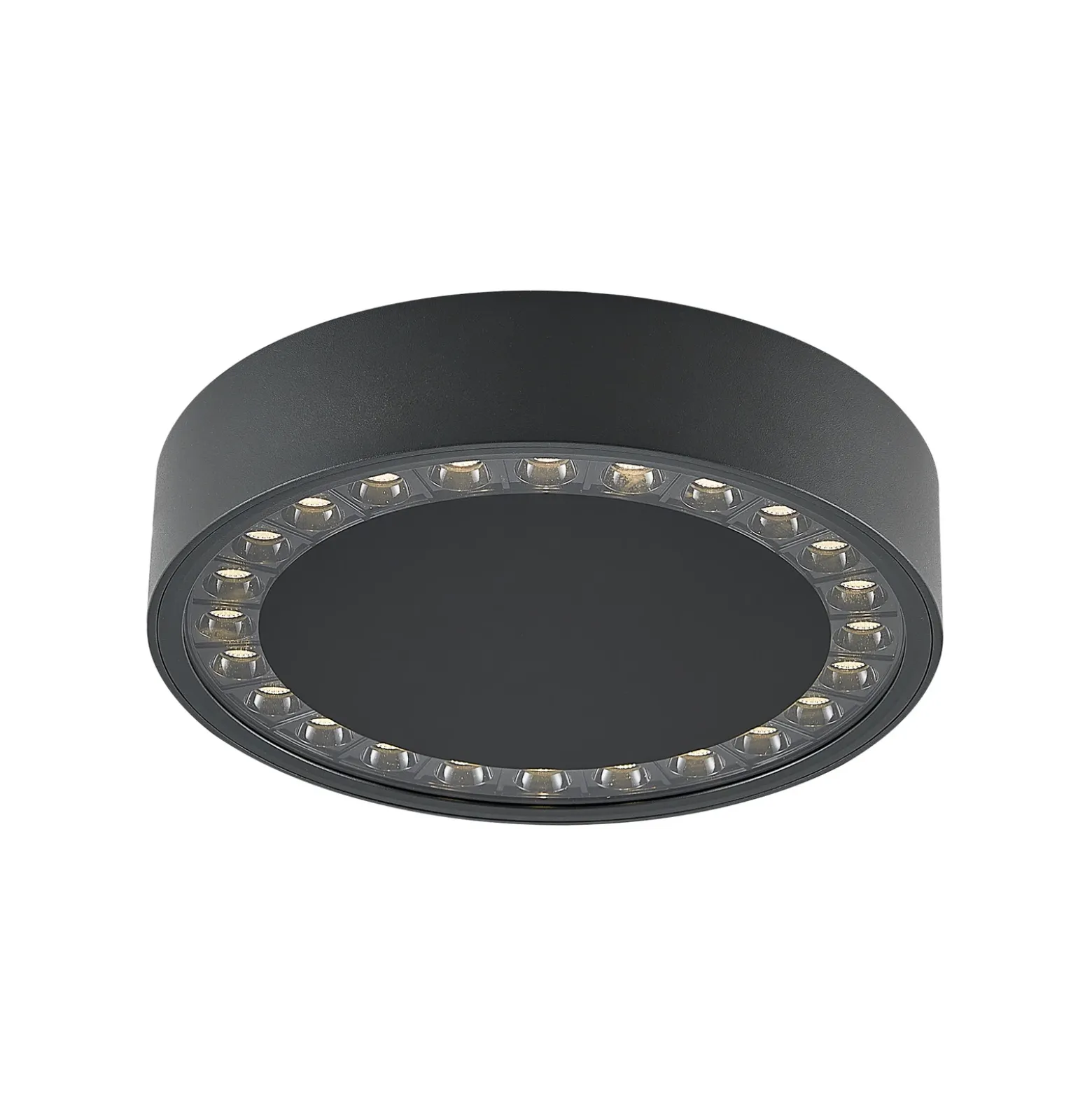 Lámpara de techo LED para exterior Nona de Molto Luce, Ø 22,8 cm, antracita