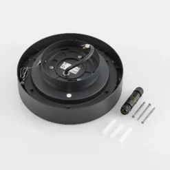 Lámpara de techo LED para exterior Nona de Molto Luce, Ø 22,8 cm, antracita