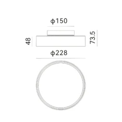 Lámpara de techo LED para exterior Nona de Molto Luce, Ø 22,8 cm, antracita