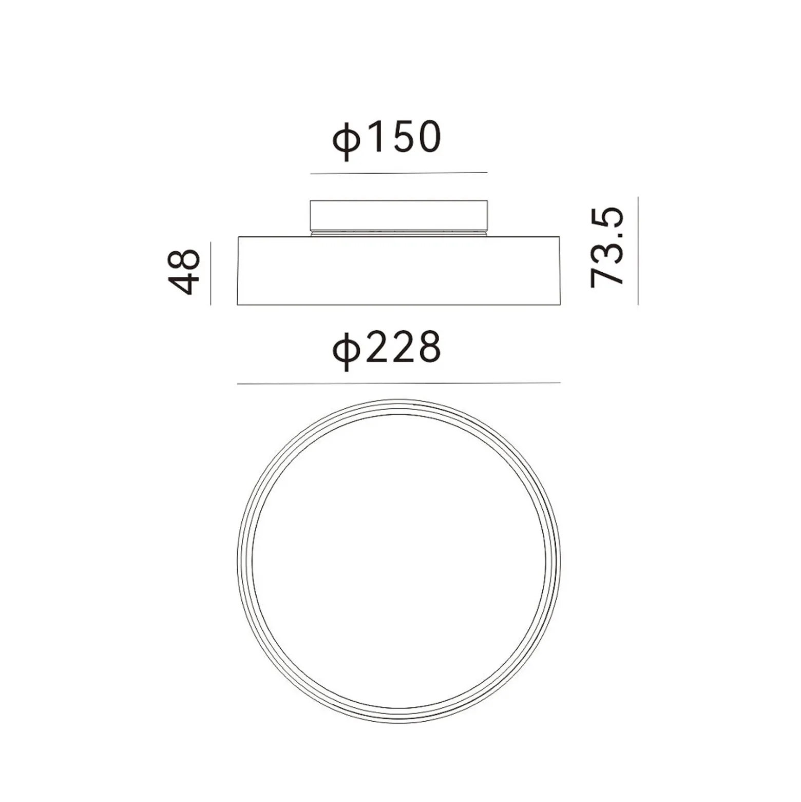 Lámpara de techo LED para exterior Nona de Molto Luce, Ø 22,8 cm, antracita