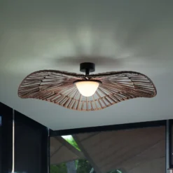 Lámpara de techo LED para exterior «Mediterránia» de Bover, marrón, Ø 105 cm