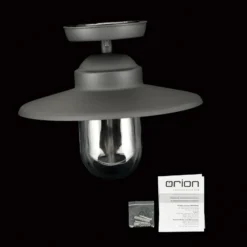 Lámpara de techo para exterior Edward, antracita, Ø 27,5 cm, aluminio